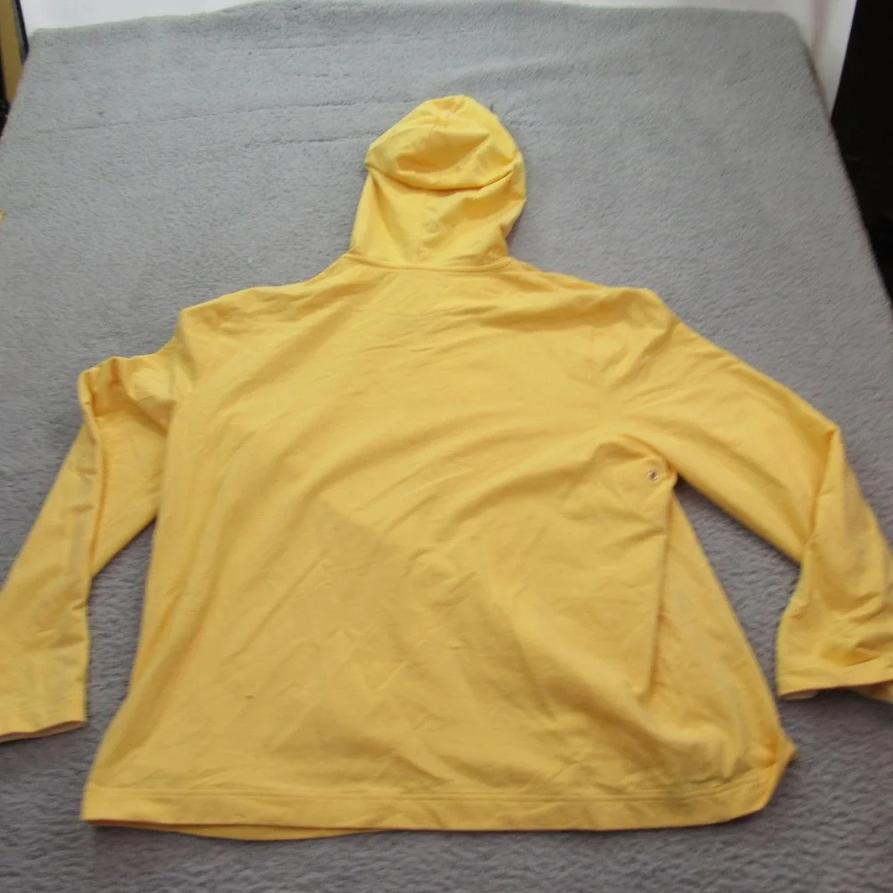 Sag Harbor Sport Women's‎ Yellow Hooded Snap Front Jacket  XLarge Cotton Blend